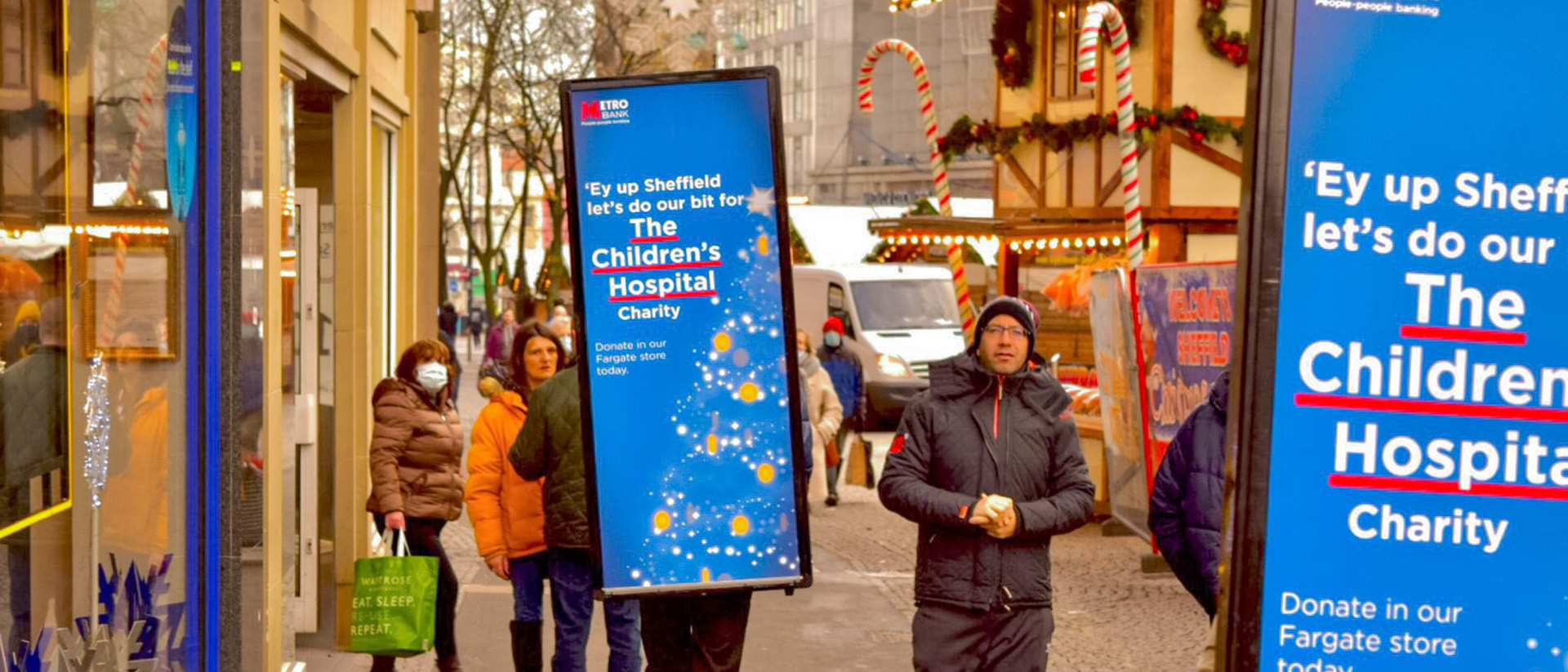Metro Bank Advert Walkers campaign in Sheffield resources