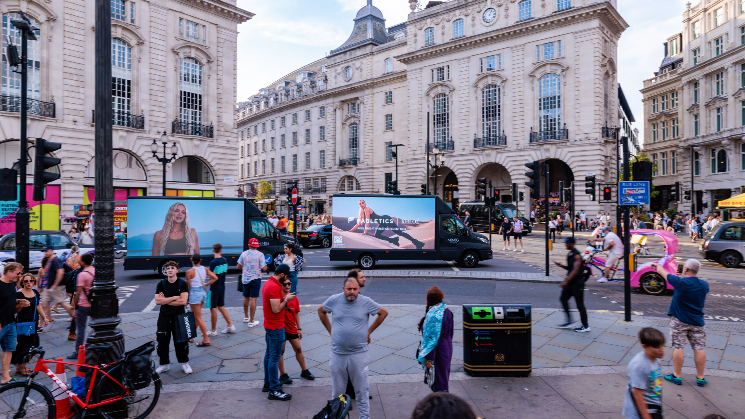 Edge Digivan convoy targeting Piccadilly Circus